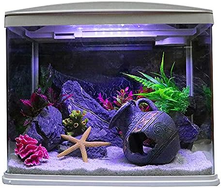 BCSIUHD Decorações de aquário - Acessórios decorativos da caverna do tanque de peixes Resina Clay clássica Pote de esconderijo espaçoso