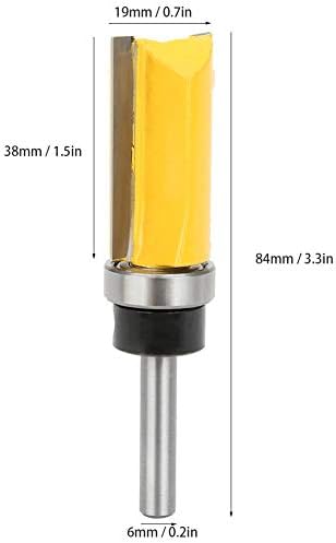 Walfront 1/4in haste do roteador, modelo de carboneto de alcance superior com os pedaços de acabamento, ferramenta