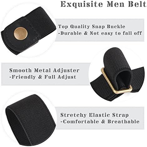 Sem fivela invisível cinturão elástico para homens/mulheres se encaixa na cintura 24-50in presente do dia do pai