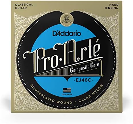 Strings de guitarra D'Dardario - Strings de guitarra clássica pró -Arte - EJ45C - Strings de guitarra de nylon - envoltório