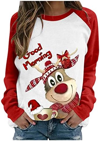 Feliz Natal sweartshirt for women lindas renas de suéteres engraçados tripulantes casura