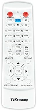 Controle remoto do projetor de vídeo tekswamp para Epson Powerlite 2255U