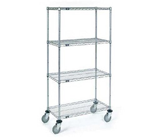 NEXEL PESADO DE FIE ROLO DE NEXEL 4 unidade de armazenamento com caminhão Dolly e rodas de borracha, 18 W x 48 l x 69 h,