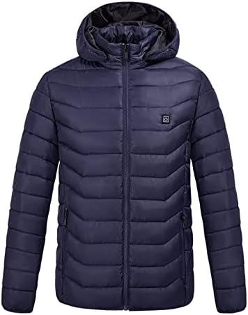 Jackets Ymosrh para homens Moda de casaco aquecido com casaco de casaco com capuz Capuz de colapso de inverno mais quente