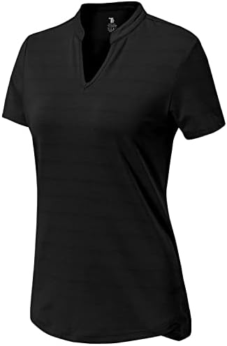 GOPUNE Women's V Neck Golf Polo Camisetas de colarinho de colarinho curto tênis rápido seco
