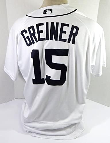 Detroit Tigers Grayson Greiner 15 Jogo emitido POS Usado White Jersey AFL 50 91 - Jogo usado MLB Jerseys