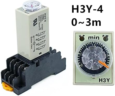 Zlast H3Y-4 0-3M Power OnTime Time Timer DPDT 14PINS H3Y-4 DC12V DC24V AC110V AC220V