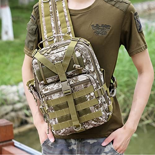 Mochila de caça de camuflagem multifuncional masculina, bolsa de laptop de mochila de combate multifuncional