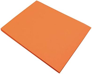 SunWorks Papator de construção de pesos pesados, 9 x 12 polegadas, laranja amarela, pacote de 50