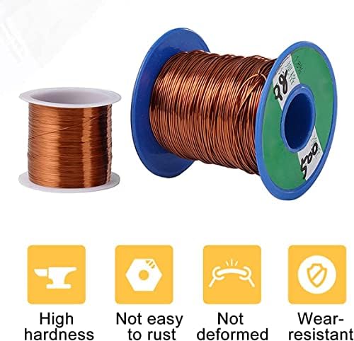 Fio de arame de cobre esmaltado ZJiex amplamente usado para bobinas de enrolamento, transformadores 17,6 onças-0,7 mm