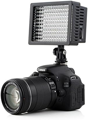 LightDow LD-160 Ultra High Power Dimmable 160 LED Bulbo Light Light para Canon Nikon Sony DSLR Câmera