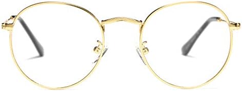 Óculos de lentes transparentes de metal redondos clássicos de metal