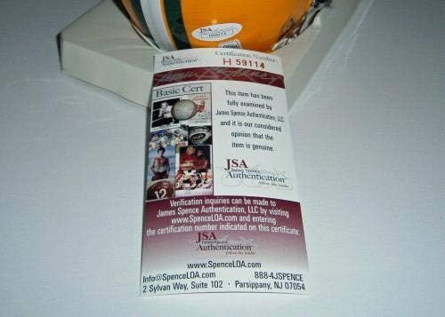 Packers Paul Hornung assinou mini capacete com estréia 29/09/57 JSA Autograf
