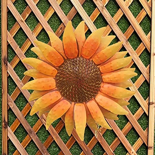 Hemoton Metal Sunflower Wall Art Decor