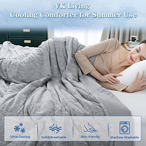 VK Living Cooling Consolador para dormentes quentes de refrigeração com fibra de resfriamento q-max 0,45 arco-chill, consolador de resfriamento de tamanho leve para o sofá de sofá de cama