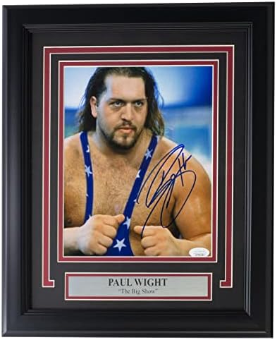 O Big Show Paul Wight assinou emoldurado 8x10 wwe photo jsa wit892585 - fotos de luta livre autografadas