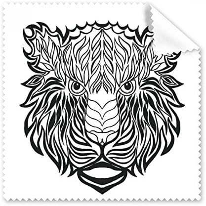 Forte Lion Animal Retrato Sketch Cleaning Ploth Tela de tela Limpador 5pcs