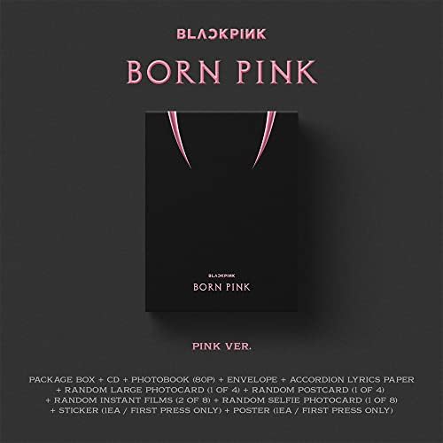 Dreamus [Weverse] Bornpink 2º Álbum [Born Pink] Conjunto de caixas [Pink Ver.] + Pôster de pré-encomenda,