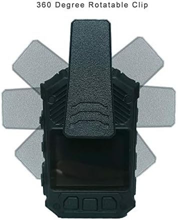 MIUFLY 1296P HD Police Body Camera com exibição de 2 polegadas, visão noturna, memória de 32g e GPS para segurança