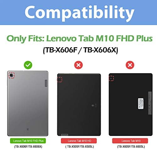 Protetor de tela do Procase [2 pacote] para Lenovo Tab M10 FHD mais 10,3 polegadas TB-X606F TB-X606X, Guarda de filme de tela de vidro temperado para Lenovo Tab M10 Plus 2020 Release 2020