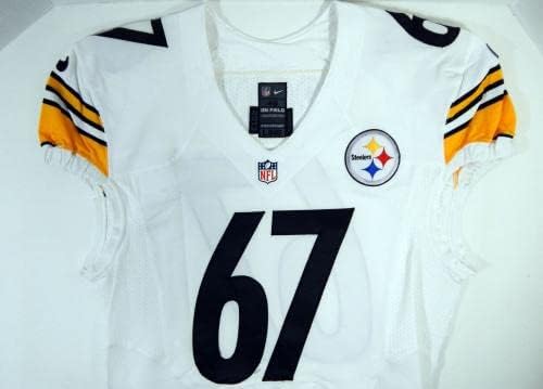 2013 Pittsburgh Steelers Brown 67 Jogo emitiu White Jersey 46 DP21143 - Jerseys não assinados da NFL usada