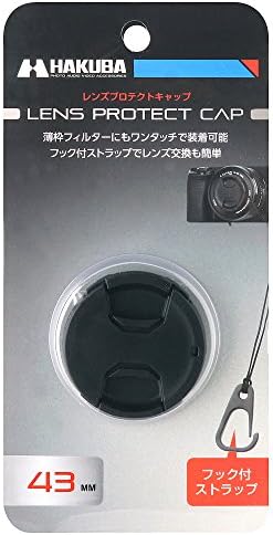 Hakuba ka-lcp86 tampa de lente, tampa de proteção da lente, 3,4 polegadas, gancho de prevenção de queda incluído