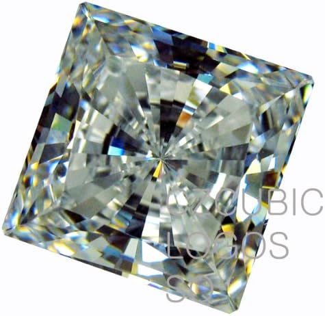 Zircônia cúbica forma quadrada solta/corte redondo 12,00 x 12,00 mm/8,00 ct Peso de diamante Super e super qualidade cor branca