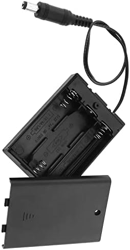 AIMPGSTL 3AA Porta de bateria preta 3x1.5V 4,5V AA Caixa de bateria com CC 5.5x2.1mm Conector masculino Diy Bateria de bateria Pacas