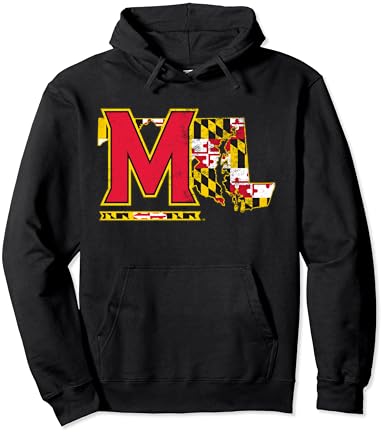 Hoodie de pulôver de forma de formato da Universidade de Maryland Terrapins