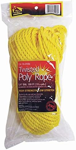 Howard Berger 118790 Amarelo 1/4 x 100 'Twisted Rope