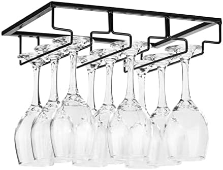 Zaunco Gabinete Rack Rack de vinho Porta de vidro pendurado House Housed Wine Decoration Titular do cálice Europeu Creative