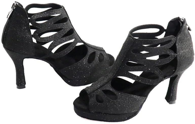 Plataforma de conforto feminino Sapatos latinos de dança strasss Salsa de salão de salão de salão de salão de tango Comfort Play Shoes Peep Toe