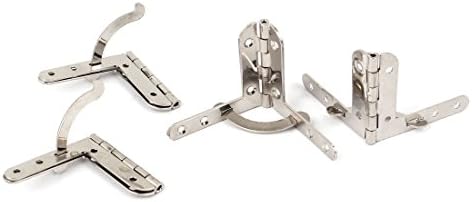 Aexit Jewelry Greet Gate Hardware Wine Caixa de relógio Caixa de madeira Tampa de madeira de 90 graus Spring Hinge Silver Gate Hinges