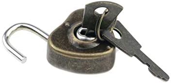 TSNAMAY 10 PCS Mini Diário Metal Lock, Mini cadeado com chave para a mala Backpack Backpack Backpock Bagage Lock Padlock, em