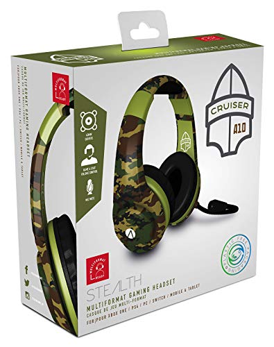 XP-Cruiser Woodland Camo Multi Formato Estéreo fone de jogo