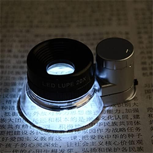 Ligma iluminada do ZSEDP com lupa ajustável de vidro de inspeção de lentes de bolso de zoom de 20x