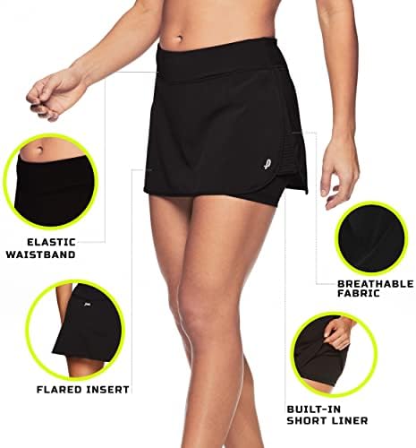 Penn Women's Spike Athletic Mini Skort para treinamento de desempenho de tênis e corrida