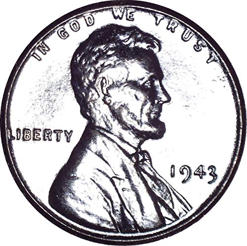 1943 Aço Lincoln Wheat Cent 1c Brilliant não circulado
