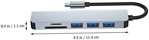SOLustre USB Hub 3pcs 6 Converter tipo C Viagem Telefone Multi-Power Power INCMOM MULTIMAISTA PORTAS DE VÍDEO PORTAS MULTIFUNCUNÇÃO- C CINZA CINZA SLOTO PORTÁVEL HIGH TIPO- Expansão de divisor pequeno Hub de carregamento USB