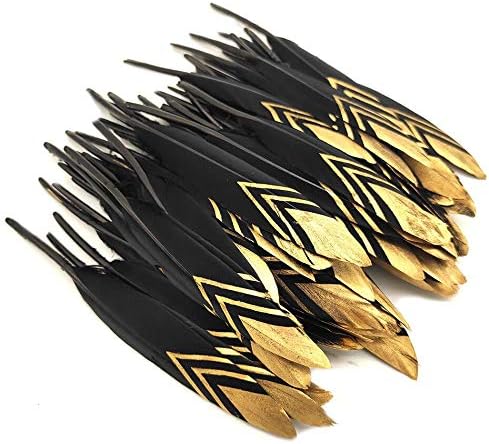 20pcs Diy Gold Gaose Feathers Craum Plume Natural Colored Feathers Jóias Fazendo Jóias Plumas de Plumas de Casamento Decoração