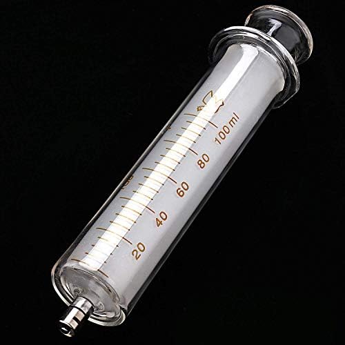 Guasté 1 Pacote Laboratório de vidro seringas com Caps 100cc/ml para a indústria