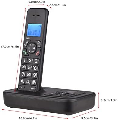 KXDFDC Sistema de atendimento telefônico sem fio expansível 3 linhas LCD Exibir chamadas de mãos livres 16 idiomas para o escritório