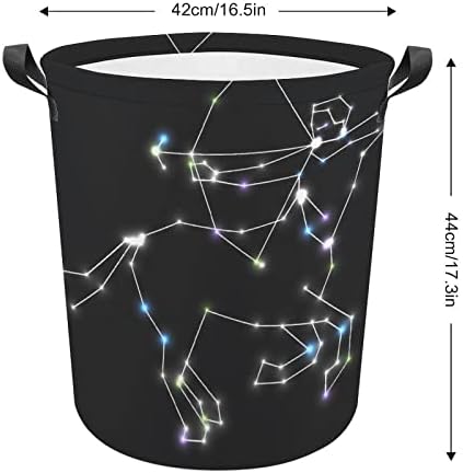 Constellation Sagitário grande cesto de roupa cesto dobrável cesta de lavanderia Organizador de brinquedo de cesta de