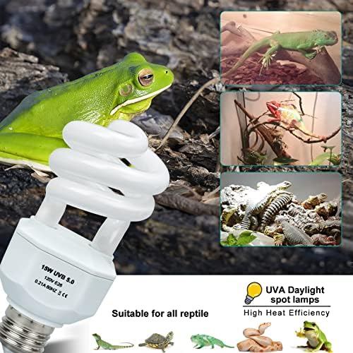 Boeespat 5.0 23W UVB UVB UVA UVB Compacto de lâmpada de terrário de lâmpada fluorescente para répteis e anfíbios