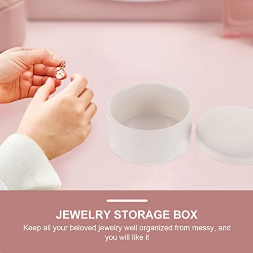 Caixa de anel de cabine pequena caixa de anel de madeira de madeira redonda de cerâmica de cerâmica pequena jarra de cerâmica