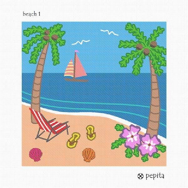 Kit de agulha de Pepita: praia 1, 10 x 10