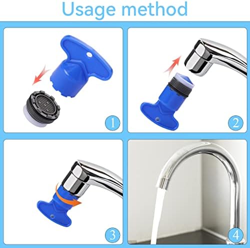 M16.5 Substituição do aerador de torneira, aerador de 6 embalagem para a pia Inserir aeradores de filtro Aeradores de economia de água Fluxo Restritador Definir filtro de restritor de plug-in e aerador de tampão para cozinha do banheiro