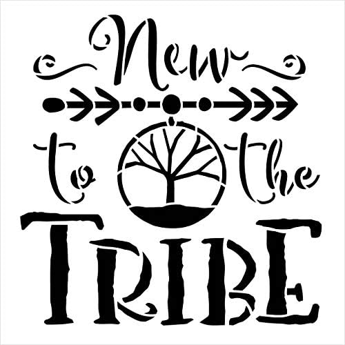 Novo no estêncil da tribo por Studior12 | DIY BOHO Tribal Family Home Decor | Craft & Paint Wood Sign | Modelo Mylar reutilizável