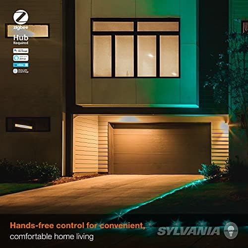 Sylvania Smart LED ZigBee RGBW Full Color Outdoor Accent Light Starter Kit, 14 ', funciona com SmartThings e Echo Plus