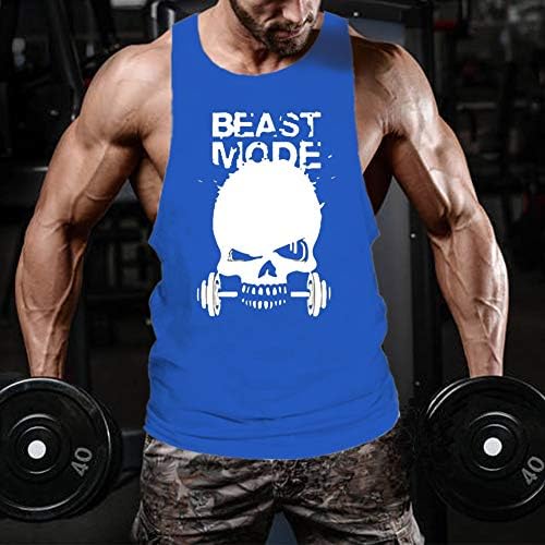 Gzxisi Men's Gym Bodybuilding Stringer tanque de tanque de treino muscular Camisa cortada com fitness sem mangas colete